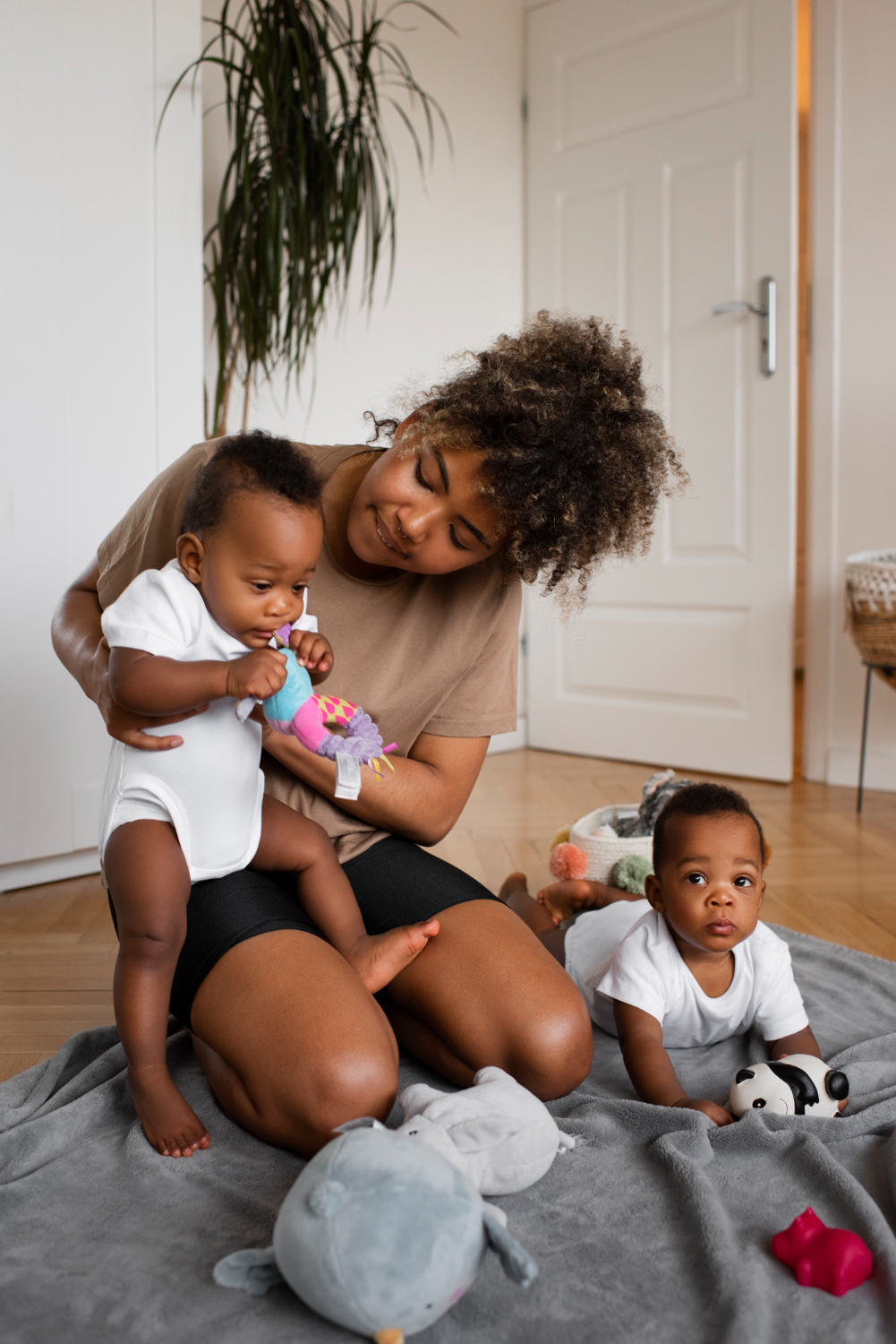 Nanny with twins